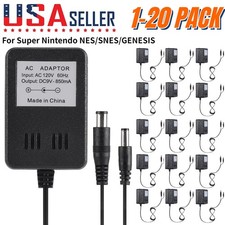 1-20 Pcs AC Power Supply Power Adapter Cord For Super Nintendo NES/SNES/GENESIS picture