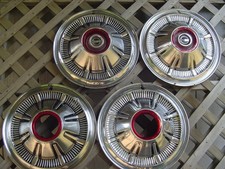 4 VINTAGE 1966 67 68 GALAXIE FORD  PICKUP TRUCK BRONCO  HUBCAPS WHEEL COVERS 4+4 picture