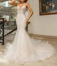 Kitty Chen Couture Gabby K2317 Wedding Dress Ivory Size 14 Bridal Gown Mermaid picture