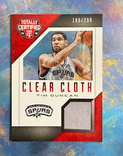 2014-15 Panini Totally Certified Tim Duncan Clear Cloth Jersey #43 /299 picture