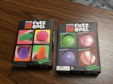 NeeDoh Teenie Fuzz Ball 4 Pack Mini Squeeze - New & Authentic picture