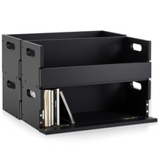 CroBlissful 4 Set Wooden CD/DVD Storage Box Holder Shelf Cassette Tape Display R picture