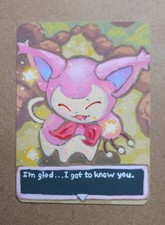 ACEO PRINT Original - Mystery Dungeon - 2.5 x 3.5 Art Card Cat Skitty Signed picture