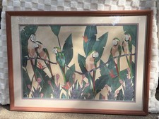 Gorgeous vintage Parrot Print- Signed By Artist picture