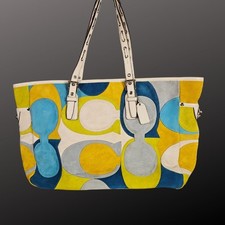 Coach 2009 Limited Edition Optic Signature C Suede Gallery Tote F03682 picture
