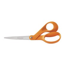 Fiskars 8 Inch Original, Orange Handled Scissors for Adults. picture
