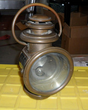 Antique Early 1900s Automobile Car 3-tier Brass Bale Side Lamp Dietz Orient picture