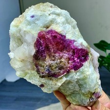 2.72LB Natural Two tone watermelon tourmaline crystal cluster mineral specimen picture