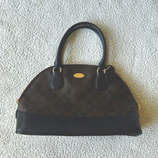 Coach Signature Logo Handle Bag Brown/Black picture