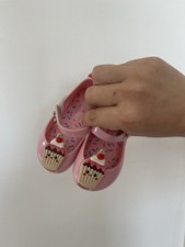 Mini Melissa Pink Cupcake Mary Jane Jelly Shoes Size 5 Toddler Girls New In Box picture