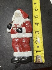 Salmon Falls Stoneware Pottery Wall Santa Signed By Andy The Potter Aka Owner picture