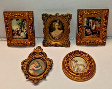 Nice Group Lot of (5) Miniature Victorian Style Pictures,Cameo Creation & Others picture