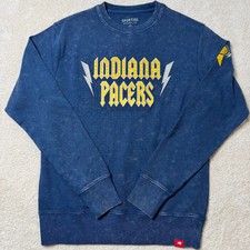 Indiana Pacers Sportiqe NBA Mens Sweatshirt M Blue Acid Wash Graphic Crewneck picture