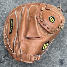VTG 1993 Wilson A2403 A2000 Catchers Mitt Pro-Toe Made In Japan Excellent AFX picture