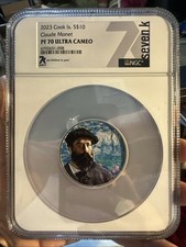 2023 Cook Islands 2 oz Silver Masters of Art Claude Monet NGC PF 70 UCAM SevenK picture