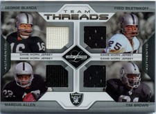 BLANDA BILETNIKOFF ALLEN BROWN 2007 LIMITED TEAM GAME USED PATCH JERSEY # 81/100 picture