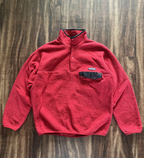 Vintage Patagonia Synchilla Snap-T Fleece Pullover Mens M Red Black Trim 023 picture