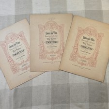 Antique Music Books Violin Scales ~ Gammes Pour Violon Vol. 1-2 & Piano Accomp. picture