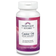 HERITAGE STORE Castor Oil Supplement 725 mg, 60 Softgels picture