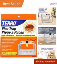 Convenient 3-Pack White Flea Trap Glue Boards - Effective Pest Control Solutions picture