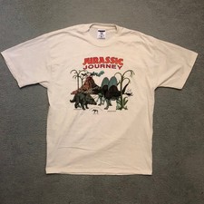 Vtg Jurassic Journey Dinosaur Spinosaurus Triceratops T-Shirt XL Newark Ohio picture