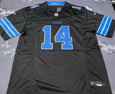 Amon-Ra St. Brown #14 Lions FUSE Black Sewn Stitched Jersey. picture