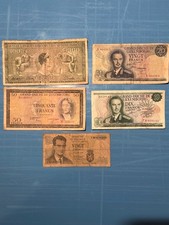 Vintage 1950s-60s LUXEMBOURG Banknotes 100 50 20 10 Franc & 20 Belgian Franc picture
