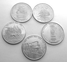 USA JACKSONVILLE FLORIDA SESQUICENTENNIAL 1822-1972 5 Medals 34mm 12g CuNi. BB13 picture