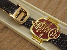 Vintage Hand Finished Genuine Lizard JB Champion watch band with fold over clasp picture