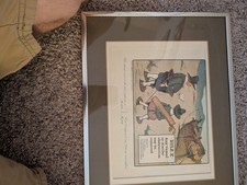 VINTAGE PRINT VINTAGE P RULES OF Golf, Charles Crombie, RULE X, gold/green frame picture