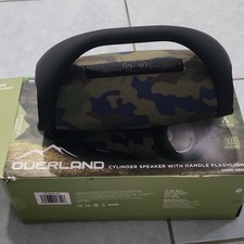 Merkury Outland Portable Bluetooth Cylinder Speaker w/ Flashlight, Camo Green picture