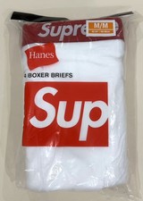 Supreme x Hanes Boxer Briefs (4 pack) White M Medium picture