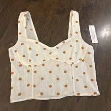 Unbranded Women's White and Cream Crop-top picture