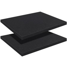 STEFORD Polyurethane Foam Sheets for Toolbox, Black, 16x12x1