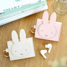 Miffy Coin Purse Genuine Portable Storage Pink or White Keycahin Pouch picture