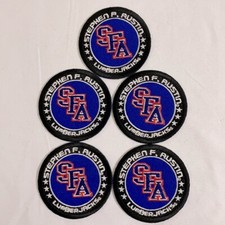 NWOT Lot of 5-SFA Stephen F. Austin State University Lumberjacks Patches BLUE picture