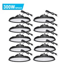 10Pack 300W UFO Led High Bay Light 300 Watt Shop Gym Industrial Commercial Light picture