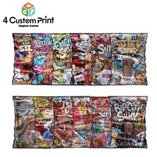 3.5g Mixed Pack Holographic Bag Mylar Bags Zip Seal Bags Candy Baggies 100pcs picture