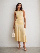 Reformation Demi Knit Two Piece Top & Skirt Parmesan Yellow picture