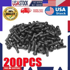 LOT 200 TR 413 SNAP-IN TIRE VALVE STEMS SHORT BLACK RUBBER MOST POPULAR VALVE picture
