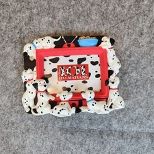 VTG Disney 101 Dalmatians Puppies Watching TV Photo Picture Frame Ceramic Decor picture