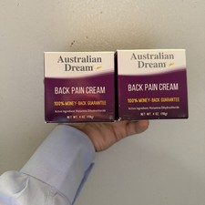 Qty 2 Australian Dream Back Pain Cream, Non-Greasy, Muscle Relief, 4 oz picture