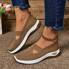 Women’s Breathable Slip On Sneakers Lightweight Orthopedic Summer Walking Shoes picture