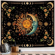ARTCREATOR Sun and Moon Tapestry Astrology Space Wall 59