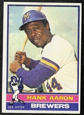 1976 Topps Hank Aaron #550 Milwaukee Brewers Final Card EX-MT picture