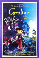 Coraline - Hand Signed by the Cast  11x17 Movie Poster with Free Delivery / Auth picture