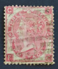 Great Britain 1865 SG103 three pence, rose stamp.  