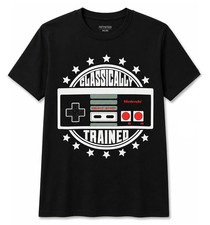 Nintendo Retro Controller Black T-Shirt Retro Classically Trained Gaming Tee NEW picture