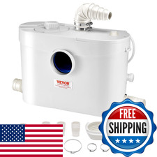 Vevor 900W Macerator Pump 48 Gpm Flow 40 Ft/12 M Head Macerator Sewerage Toilet picture