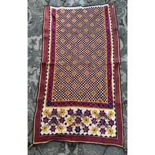Vintage Banjara wall hanging ethnic tapestry hanging embroidery boho 35x64” picture